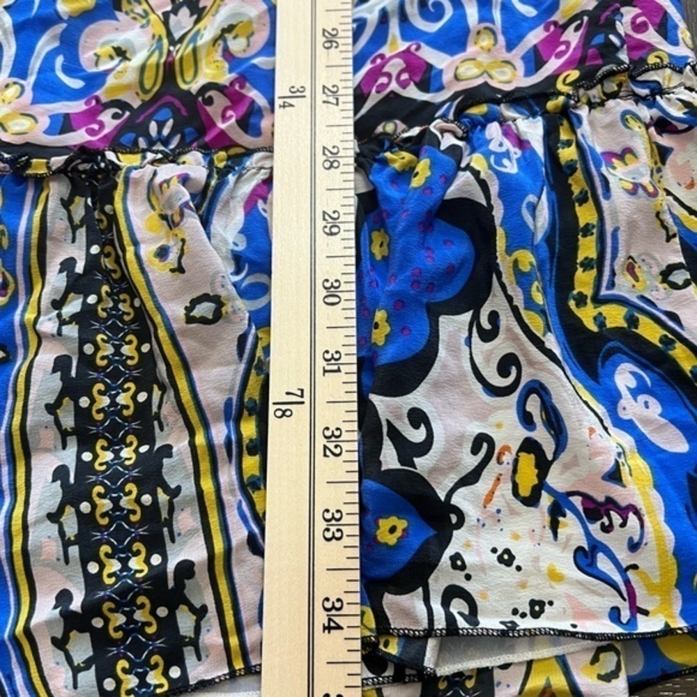 5/48 Saks 5th Avenue Off the Shoulder Mini Dress with Ornamental Designs - Picture 9 of 15